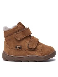 Froddo Kozaki Zeru Tex Furry Barefoot G2110149-2 M Brązowy. Brązowe buty zimowe chłopięce Froddo, ze skóry, bez zapięcia. Za 419.99 zł.