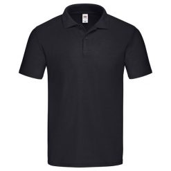 Koszulka polo Fruit of the Loom męska czarna - klasyczny krój, rozmiar S. Białe koszulki polo męskie Fruit of the Loom, m, bez wzorów, bez ramiączek. Za 138.99 zł.