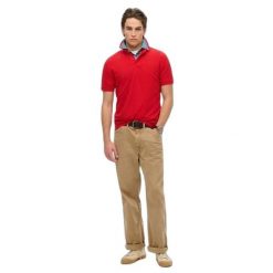 Koszulka polo Piqué Superdry City. Czerwone koszulki polo męskie Superdry., na lato, m, bez wzorów, z dzianiny, bez ramiączek. Za 213.15 zł.