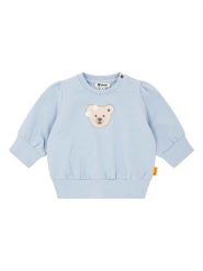 Steiff Bluza w kolorze błękitnym rozmiar: 86. Niebieskie bluzy i bluzki niemowlęce Steiff, bez wzorów, z bawełny, bez ramiączek, bez kaptura. Za 73.99 zł.
