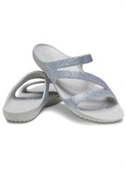Crocs Klapki "Kadee II" w kolorze błękitnym rozmiar: 34/35. Niebieskie klapki damskie Crocs, bez wzorów, bez obcasa. Za 110.29 zł.