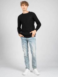 Marciano Guess Sweter "Megan" | 0BG505 5600Z | Megan | Mężczyzna | Czarny. Czarne swetry męskie Guess, m, z aplikacjami, z dzianiny, bez kołnierzyka. W wyprzedaży za 209.00 zł.