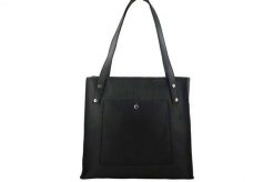 Shopperka skórzana BARBERINI'S czarna 914-1. Czarne shopper bag damskie Barberinis, bez wzorów, ze skóry, na ramię, małe, bez dodatków. Za 289.99 zł.