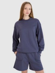 4F Bluza dresowa nierozpinana bez kaptura uniseks - szara S. Szare bluzy sportowe damskie 4f, s, bez wzorów, z bawełny, bez ramiączek, bez kaptura. W wyprzedaży za 69.99 zł.