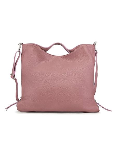 ORE10 Skórzana torebka "Molin" w kolorze szaroróżowym - 39 x 33 x 13 cm rozmiar: onesize. Różowe torebki klasyczne damskie ORE10, bez wzorów, z materiału, bez dodatków. Za 347.99 zł.