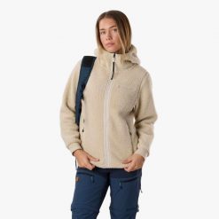 Bluza polarowa hiking damska Swedemount Lofoten Pile Jacket wodoodporna. Brązowe bluzy bez kaptura damskie SWEDEMOUNT, z polaru. Za 399.99 zł.