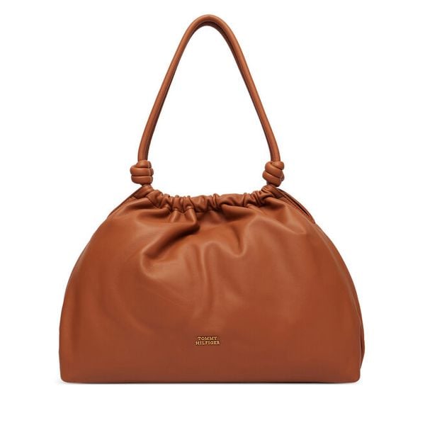 Torebka Tommy Hilfiger. Brązowe torebki klasyczne damskie Tommy Hilfiger, bez wzorów, bez dodatków. Za 1,099.00 zł.