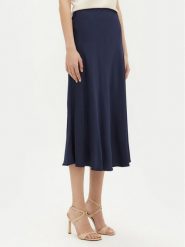 Fracomina Spódnica midi FJ25SG2003W45101 Granatowy Regular Fit. Niebieskie spódniczki damskie Fracomina, xs, bez wzorów, z wiskozy, midi. Za 399.99 zł.