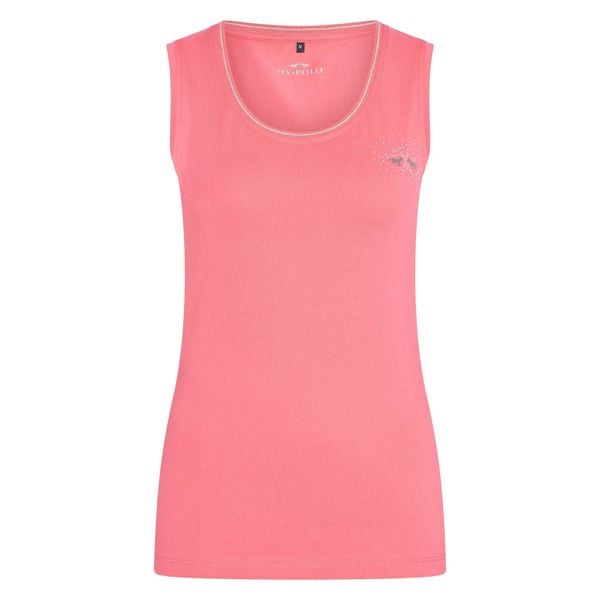 Damski tank top HV Polo Classic. Czerwone topy damskie HV POLO, bez wzorów, bez kołnierzyka. Za 197.50 zł.