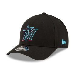 Czapka z daszkiem New Era 9forty Miami Marlins MLB Plyr Rep MC. Czarne czapki męskie New Era, bez wzorów, eleganckie. Za 189.50 zł.