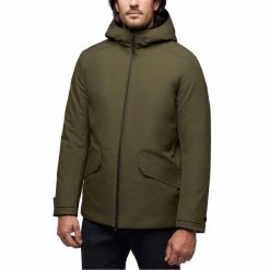 Kurtka GEOX M CLINTFORD Zielony. Zielone kurtki męskie Geox, m, bez wzorów, z tkaniny, casualowe, bez kaptura. Za 734.99 zł.