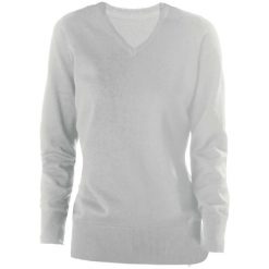 Sweter damski Kariban Col V. Szare swetry klasyczne damskie KARIBAN, xl, z bawełny, bez kołnierzyka. Za 230.00 zł.