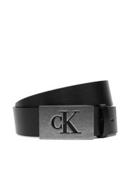 Calvin Klein Pasek Męski Ck Plaque Smooth 35Mm LV04D7043G Czarny. Czarne paski męskie CALVIN KLEIN, bez wzorów, ze skóry. Za 289.99 zł.