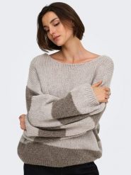 JDY Sweter w kolorze szarobrązowym rozmiar: S. Brązowe swetry klasyczne damskie JDY, s, bez kołnierzyka. Za 129.95 zł.