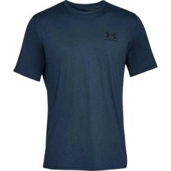 Koszulka męska Under Armour Sportstyle Left Chest. Niebieskie t-shirty sportowe męskie Under Armour, m, bez ramiączek, do piłki nożnej. W wyprzedaży za 89.00 zł.