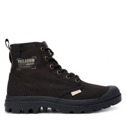 Trapery Palladium. Czarne trapery damskie Palladium, bez obcasa. Za 319.99 zł.