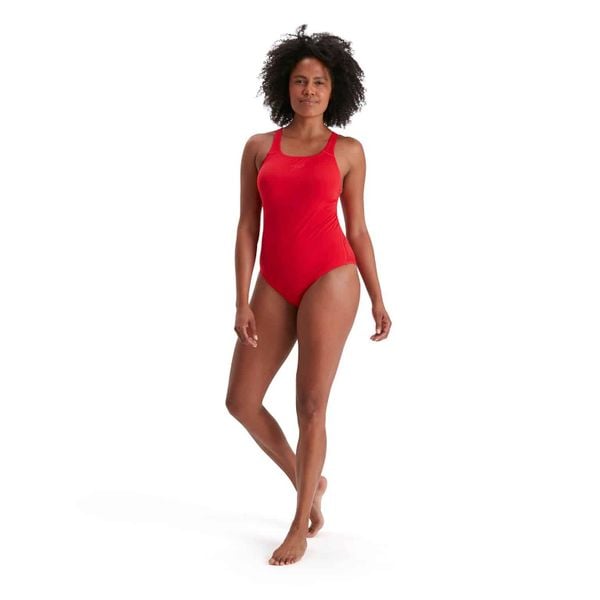 Strój pływacki jednoczęściowy damski Speedo Eco Endurance. Czerwone stroje jednoczęściowe damskie Speedo, bez wzorów. Za 159.99 zł.