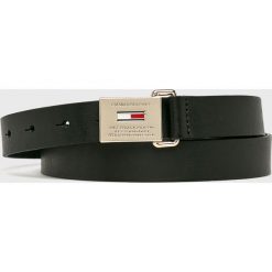 Tommy Jeans - Pasek skórzany. Czarne paski damskie Tommy Jeans, bez wzorów, z jeansu. W wyprzedaży za 129.90 zł.