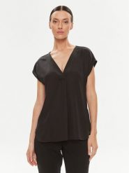 Marella Bluzka Brina 2331160333200 Czarny Regular Fit. Czarne bluzki damskie Marella, bez wzorów, z syntetyku, bez ramiączek. Za 409.99 zł.