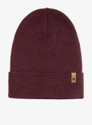 Czapka zimowa Fjallraven Classic Knit Hat - dark garnet. Czerwone czapki męskie Fjällräven, na zimę, bez wzorów, z wełny. Za 226.35 zł.