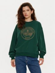 New Balance Bluza WT43553 Zielony Oversize. Zielone bluzy bez kaptura damskie New Balance, xl, z bawełny. Za 229.99 zł.