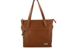 Shopperka skórzana BARBERINI'S j. brązowy 996-12. Brązowe shopper bag damskie Barberinis, bez wzorów, ze skóry, na ramię, małe, zamszowe, bez dodatków. Za 339.99 zł.