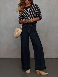 Milan Kiss Sweter w kolorze granatowym rozmiar: S. Niebieskie swetry klasyczne damskie Milan Kiss, s, bez kołnierzyka. Za 152.99 zł.