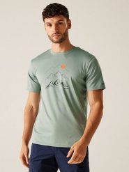 Regatta Koszulka "Fingal IX" w kolorze zielonym do biegania rozmiar: 3XL. Zielone t-shirty sportowe męskie Regatta, xl, z materiału, bez ramiączek, do biegania. Za 65.85 zł.