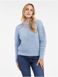 Orsay Sweter w kolorze błękitnym rozmiar: L. Niebieskie swetry klasyczne damskie ORSAY, l, z bawełny, bez kołnierzyka. Za 86.99 zł.