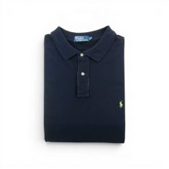 Second life - Koszulka Polo męska Polo Ralph Lauren - Stan dobry. Niebieskie koszulki polo męskie Ralph Lauren, m, bez wzorów, z materiału, bez ramiączek. Za 106.46 zł.