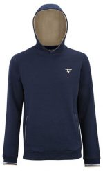 Bluza z kapturem męska Tecnifibre Fleece Hoodie. Niebieskie bluzy sportowe męskie TECNIFIBRE, bez wzorów, z bawełny, sportowe, bez kołnierzyka, bez ramiączek. Za 299.99 zł.