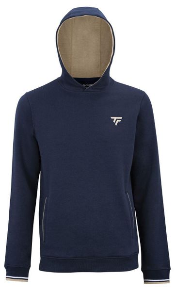 Bluza z kapturem męska Tecnifibre Fleece Hoodie. Niebieskie bluzy sportowe męskie TECNIFIBRE, bez wzorów, z bawełny, sportowe, bez kołnierzyka, bez ramiączek. Za 299.00 zł.