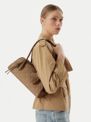 Calvin Klein Torebka Emblem Trio Jacquard LV04F3744G Brązowy. Brązowe torebki klasyczne damskie CALVIN KLEIN, bez wzorów, z materiału, bez dodatków. Za 649.99 zł.