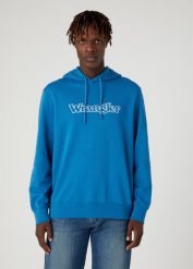 WRANGLER GRAPHIC HOODIE MĘSKA BLUZA Z KAPTUREM LOGO DEEP WATER W674I469F 112331888. Bluzy z kapturem męskie Wrangler, m. Za 209.99 zł.