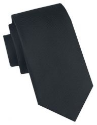 Klasyczny, Męski Krawat Alties - Czarny, Jednokolorowy. Czarne krawaty i muchy męskie Alties, bez wzorów, z tkaniny, eleganckie. Za 49.00 zł.