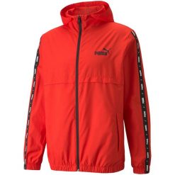 Kurtka męska Puma ESS+TAPE Windbreaker. Czarne kurtki męskie Puma, m, bez wzorów, z syntetyku, bez kaptura. Za 186.99 zł.