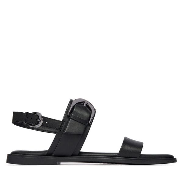 Sandały Tamaris. Czarne sandały damskie Tamaris, bez wzorów, bez obcasa, na płaskiej podeszwie. Za 299.99 zł.