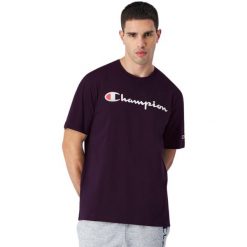 Koszulka męska Champion SS Tee. Niebieskie t-shirty sportowe męskie CHAMPION, m, bez ramiączek. Za 95.00 zł.