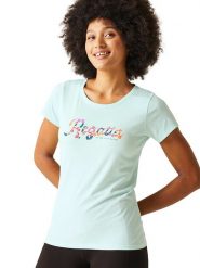 Regatta Koszulka "Breezed IV" w kolorze miętowym rozmiar: 50. Zielone t-shirty damskie Regatta, bez wzorów, z bawełny, bez kołnierzyka. Za 28.51 zł.