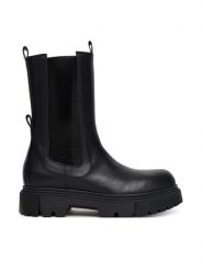 Elisabetta Franchi Botki Chelsea Boot F4A5-E0416-1251 D Czarny. Czarne botki dziewczęce Elisabetta Franchi, bez wzorów, ze skóry, bez ramiączek. Za 929.99 zł.