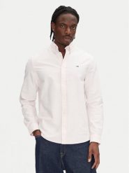 Tommy Jeans Koszula DM0DM21298 Różowy Regular Fit. Czerwone koszule męskie Tommy Jeans, m, bez wzorów, z bawełny, bez kołnierzyka, bez ramiączek. Za 209.99 zł.