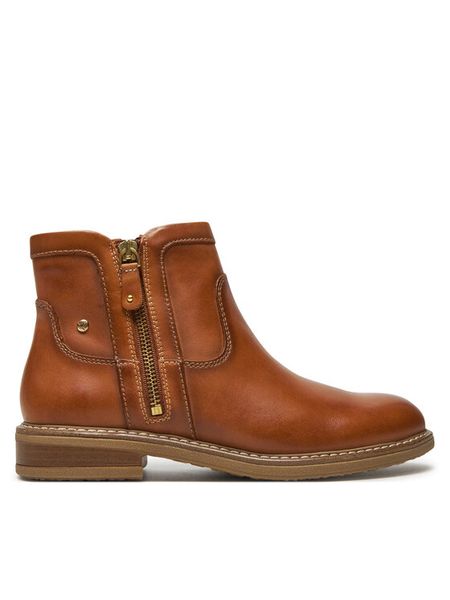 Pikolinos Botki W8J-8747 Brązowy. Brązowe botki damskie Pikolinos, ze skóry, bez obcasa, na płaskiej podeszwie, bez zapięcia. Za 559.99 zł.