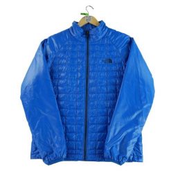 Second life - Męski niebieski płaszcz puchowy Thermoball - Stan bardzo dobry. Niebieskie płaszcze męskie The North Face, m, bez wzorów, z puchu, sportowe. Za 270.68 zł.