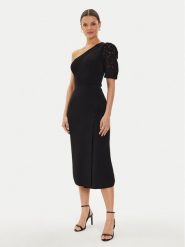 Morgan Sukienka letnia 241-RMABELA Czarny Slim Fit. Czarne sukienki damskie Morgan, na lato, s, bez wzorów, z syntetyku, bez kołnierzyka, bez ramiączek. Za 279.99 zł.