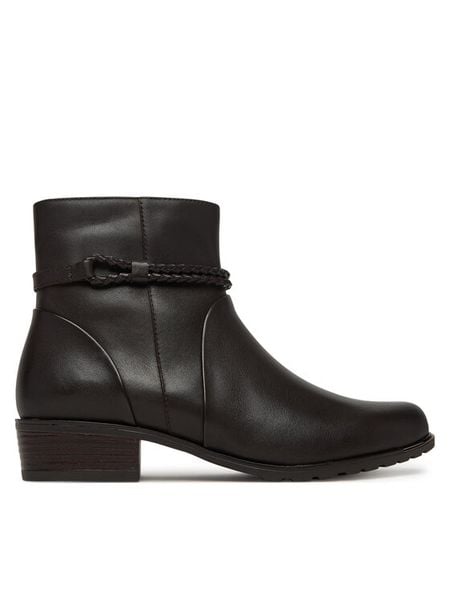 Caprice Botki 9-25404-45 Brązowy. Brązowe botki damskie Caprice, ze skóry, bez obcasa, na płaskiej podeszwie, bez zapięcia. Za 489.99 zł.