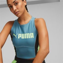 Tank Top Sportowy Damski Puma Fit Eversculpt. Niebieskie topy sportowe damskie Puma, l, bez wzorów, bez ramiączek. Za 121.99 zł.