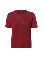 Weekend Max Mara koszula z dzianiny lnianej Kobiety len czerwony, L. Czerwone koszule damskie Weekend Max Mara, na lato, l, bez wzorów, z dzianiny, bez kołnierzyka, bez ramiączek. Za 599.95 zł.