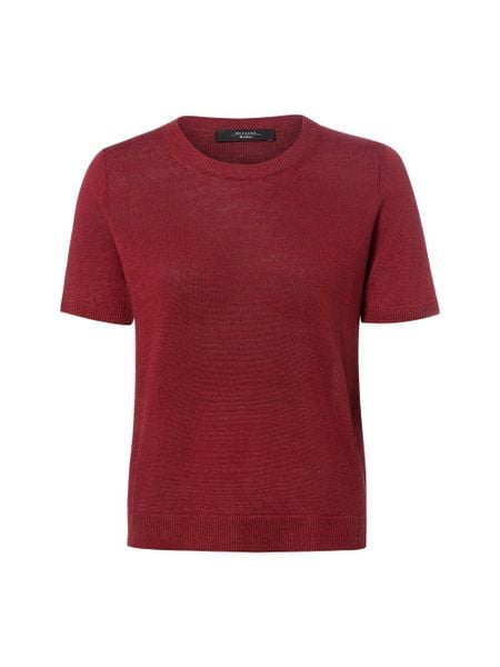 Weekend Max Mara koszula z dzianiny lnianej Kobiety len czerwony, L. Czerwone koszule damskie Weekend Max Mara, na lato, l, bez wzorów, z dzianiny, bez kołnierzyka, bez ramiączek. Za 599.95 zł.