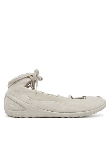 ECCO Baleriny 80245358261 Szary. Szare baleriny damskie ECCO, bez wzorów, ze skóry, bez obcasa. Za 419.99 zł.