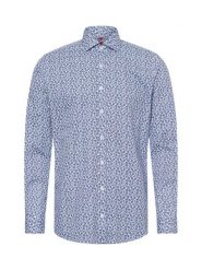 Finshley & Harding koszula biznesowa - Easy Care Mężczyźni Slim Fit Bawełna niebieski|biały, 40. Białe koszule męskie Finshley & Harding, m, bez wzorów, z bawełny, bez kołnierzyka, bez ramiączek. Za 179.95 zł.
